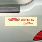Autocollant De Voiture Moustache : une question (En voiture)