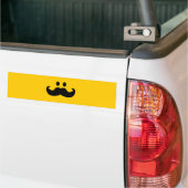 Autocollant De Voiture Moustache Yellow Happy Face (Sur camion)