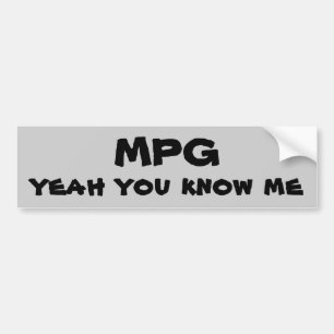 Autocollant De Voiture MPG ouais vous me connaissez