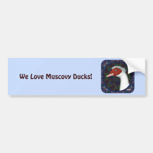 Autocollant De Voiture Muscovy Duck Head
