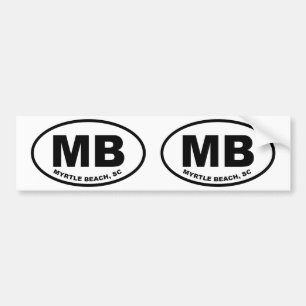 Autocollant De Voiture Myrtle Beach MB