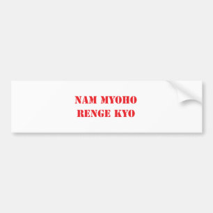 Autocollant De Voiture Nam Myoho Renge Kyo