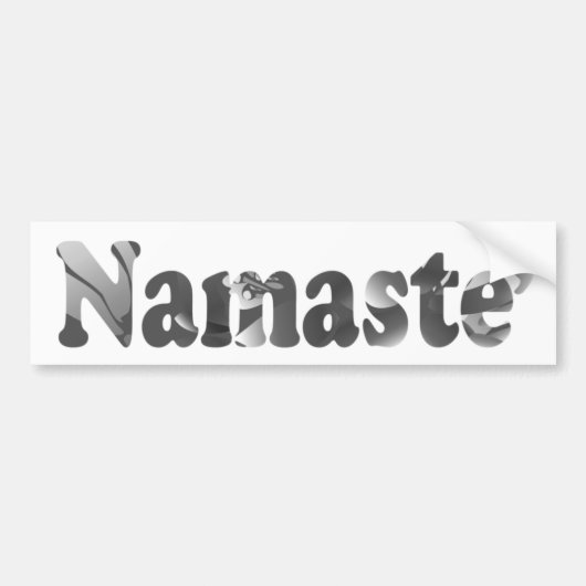 Autocollant De Voiture Namaste dans la gamme de gris (Devant)