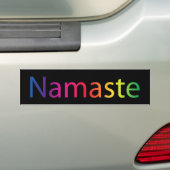 Autocollant De Voiture Namaste Rainbow Inspiration Citation Noire (En voiture)