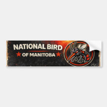 National Bird of Manitoba Funny Mosquito Bumper