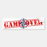 NATO Sign Red Letters Game Over
