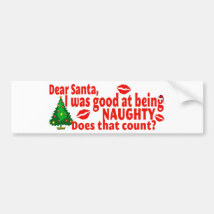 Autocollant De Voiture Naughty Christmas