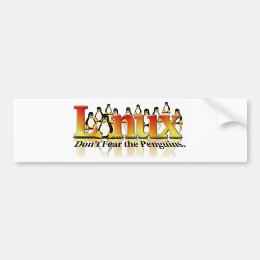 Autocollant De Voiture Ne craignez pas le pingouin (Devant)