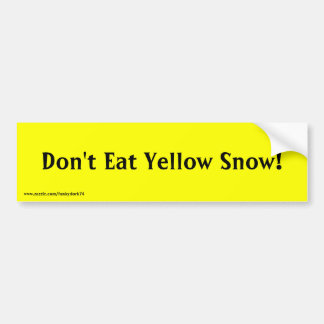 Autocollant De Voiture "Ne mangez pas la neige jaune !" adhésif pour