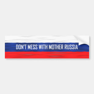 Autocollant De Voiture Ne manquez pas Mess with Mother Russie drapeau rus