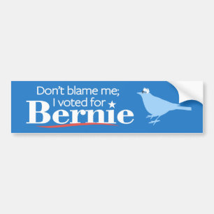 Autocollant De Voiture Ne me blâmez pas ; J'ai voté pour Bernie
