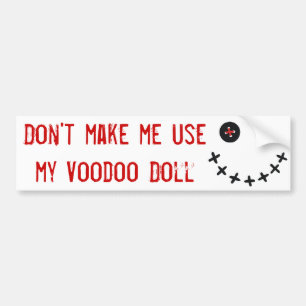 Autocollant De Voiture Ne me faites pas la poupée usemy de vaudou