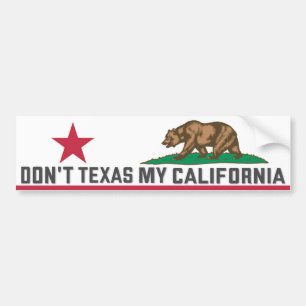 Autocollant De Voiture Ne pas envoyer de texas ma Californie