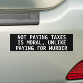 Autocollant De Voiture Ne pas payer d'impôts est moral (En voiture)