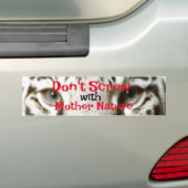 Autocollant De Voiture Ne pas se frotter avec Mère Nature Tiger Blanc Gro (On Car)