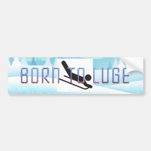 AUTOCOLLANT DE VOITURE NÉ POUR LA LUGE
