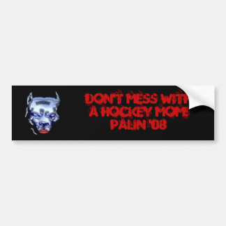 Autocollant De Voiture Ne salissez pas avec une maman d'hockey ! Palin