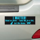 Autocollant De Voiture Neon Blue "I Matter" Bumper Sticker (En voiture)