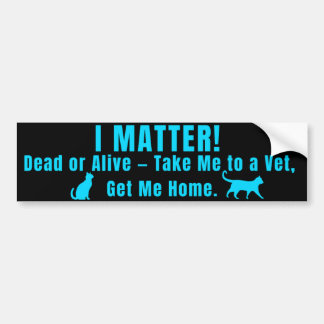 Autocollant De Voiture Neon Blue "I Matter" Bumper Sticker