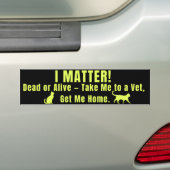 Autocollant De Voiture Neon Yellow "I Matter" (En voiture)