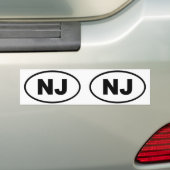 Autocollant De Voiture New Jersey NJ oval (En voiture)