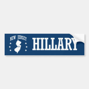 AUTOCOLLANT DE VOITURE NEW JERSEY POUR HILLARY