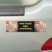AUTOCOLLANT DE VOITURE NEW YEAR, NEW ATTITUDE  (En voiture)