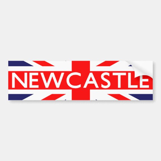 Autocollant De Voiture Newcastle : Drapeau britannique (Devant)