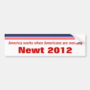 Autocollant De Voiture Newt Gingrich 2012