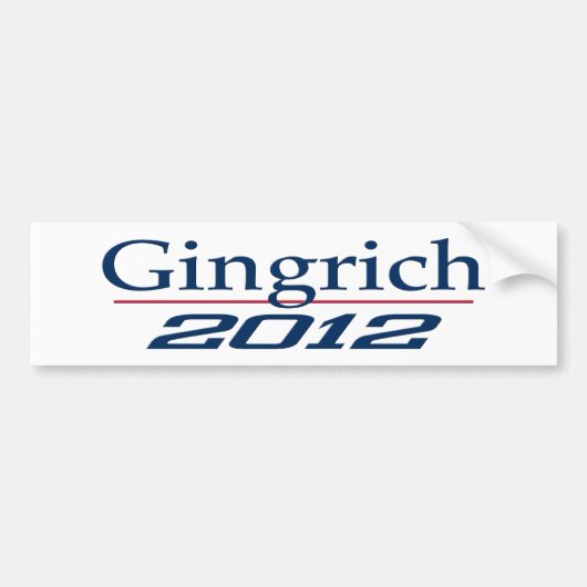 Autocollant De Voiture Newt Gingrich 2012 (v100) (Devant)