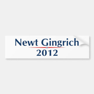 Autocollant De Voiture Newt Gingrich 2012 (v101)