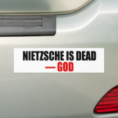 Autocollant De Voiture Nietzsche est mort (En voiture)