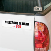 Autocollant De Voiture Nietzsche est mort (Sur camion)