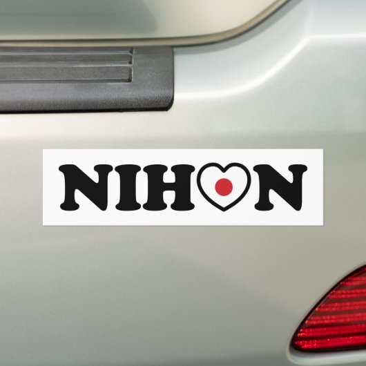 Autocollant De Voiture Nihon Love Coeur Drapeau (En voiture)