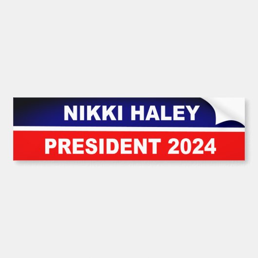 Autocollant De Voiture Nikki Haley 2024 (Devant)