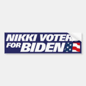 Autocollant De Voiture Nikki Haley pour Biden 2024 (Devant)