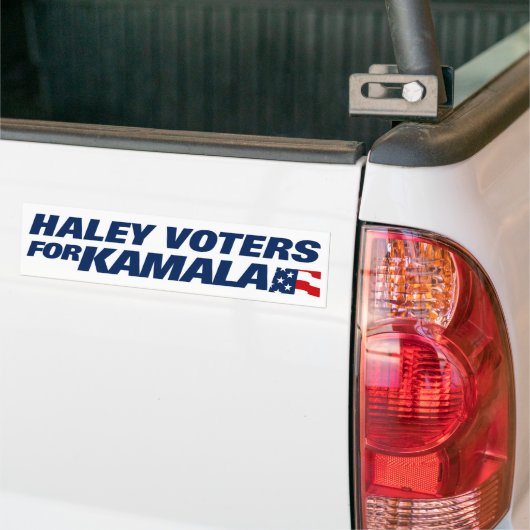 Autocollant De Voiture Nikki Haley Supporters pour Kamala Harris 2024 (Sur camion)