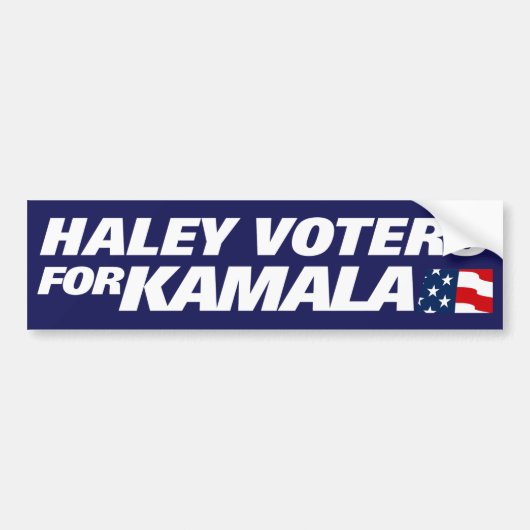 Autocollant De Voiture Nikki Haley Supporters pour Kamala Harris 2024 (Devant)