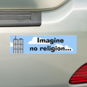 Autocollant De Voiture N'imaginez aucune religion… (En voiture)