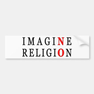 Autocollant De Voiture N'imaginez aucune religion