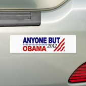 Autocollant De Voiture N'importe qui mais Obama 2012 (En voiture)