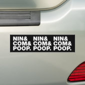 AUTOCOLLANT DE VOITURE NIN & COM & POOP. (En voiture)