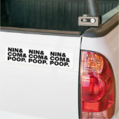 AUTOCOLLANT DE VOITURE NIN & COM & POOP. (Sur camion)