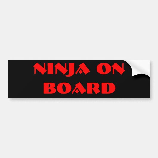 AUTOCOLLANT DE VOITURE NINJA À BORD (Devant)