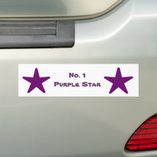 Autocollant De Voiture No 1 Étoile violette profonde