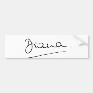 Autocollant De Voiture No.34 la signature de princesse Diana