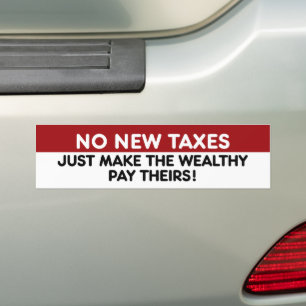 Autocollant De Voiture No New Taxes Tax The Rich