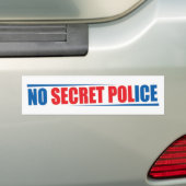 Autocollant De Voiture No Secret Police Bumper Sticker (En voiture)