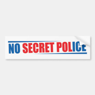 Autocollant De Voiture No Secret Police Bumper Sticker