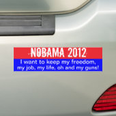 Autocollant De Voiture Nobama 2012 - gardez la liberté (En voiture)